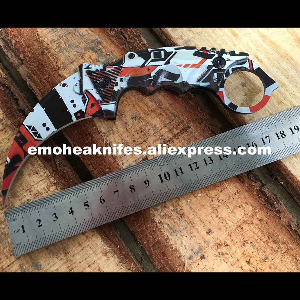 Asiimov CSGO Karambit коготь нож Sharp Counter Strike игры имитировать ножи кемпинг борьба Охота