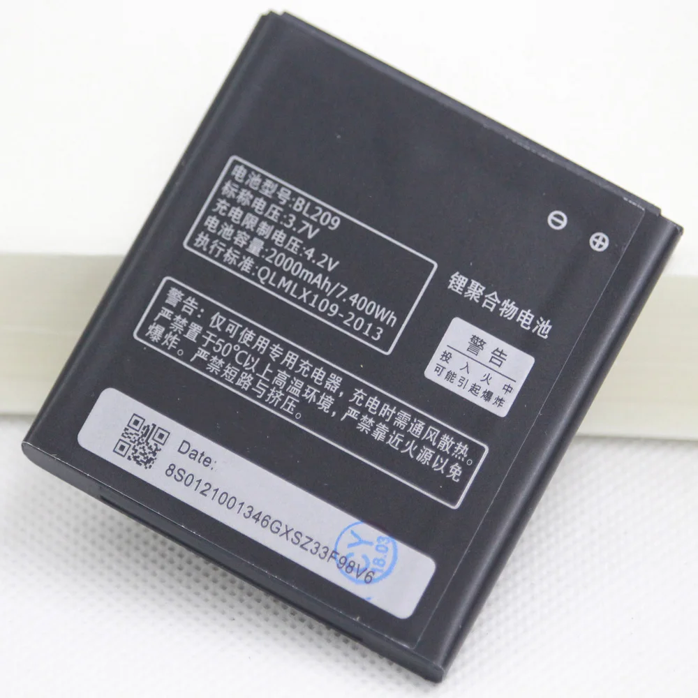 ISUNOO 2 шт./лот 2000 мА/ч BL209 батарея для Lenovo A706 A788T A820E A760 A516 A378T A398T мобильный телефон
