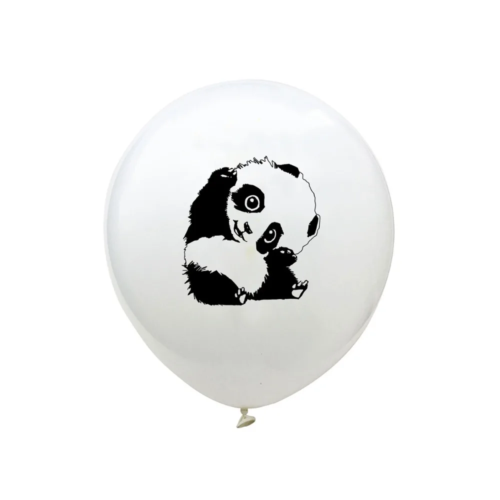 Huiran Cute Panda Balloon Happy Birthday Balloons Air Party Ballons Birthday Party Decor Kids Favors Animal Black Baloons Balls
