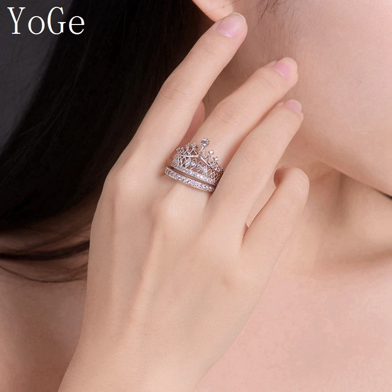 YoGe свадебные и вечерние ювелирные изделия для женщин R3425 изысканный AAA CZ кольцо
