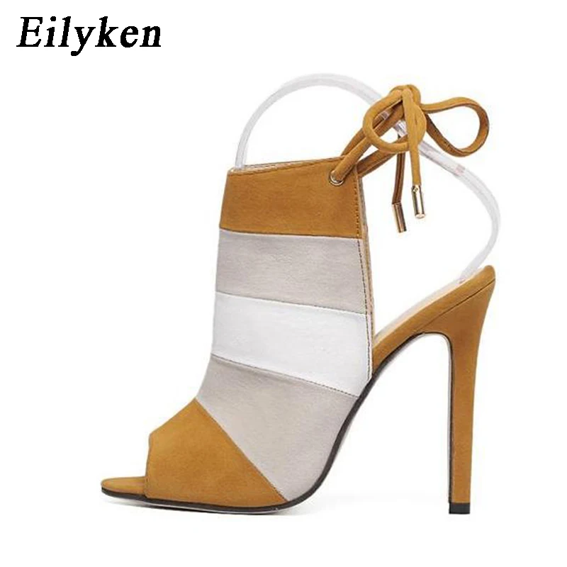 Eilyken/лето 2021 г. Новые женские сандалии туфли лодочки с ремешком на щиколотке