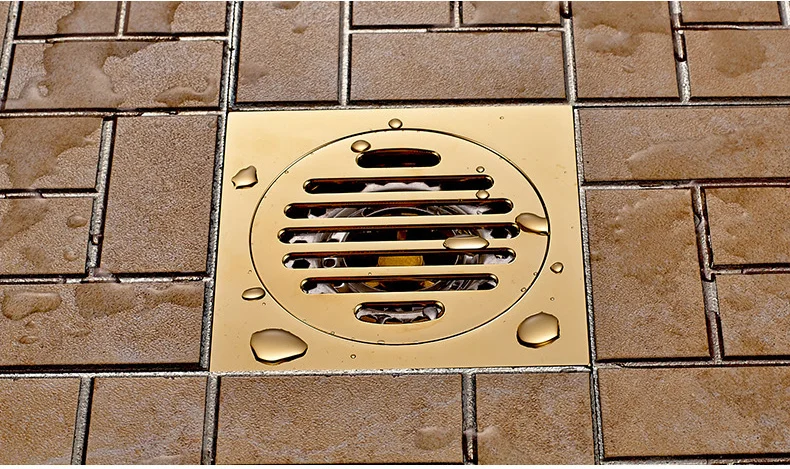 Античная латунь напольные стоки 10 см Душ трапных дезодорант для ванной комнаты