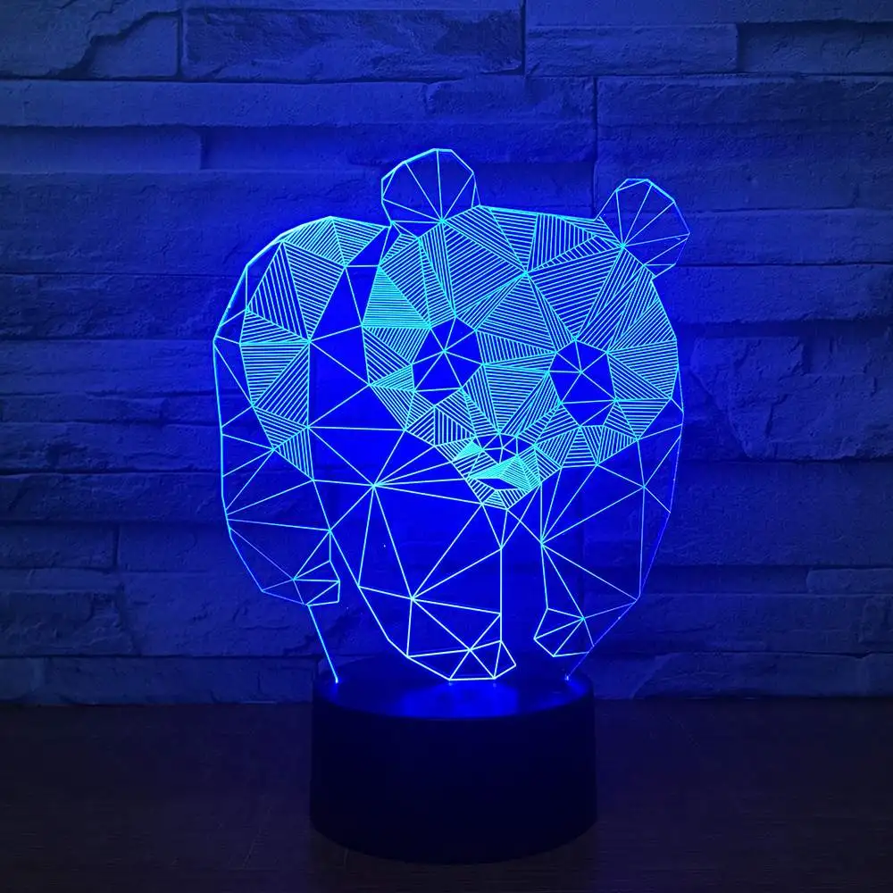 

Panda 3d LED Night Light Colorful Visual Touch Remote Control USB Table Lamp For Children Best Gift