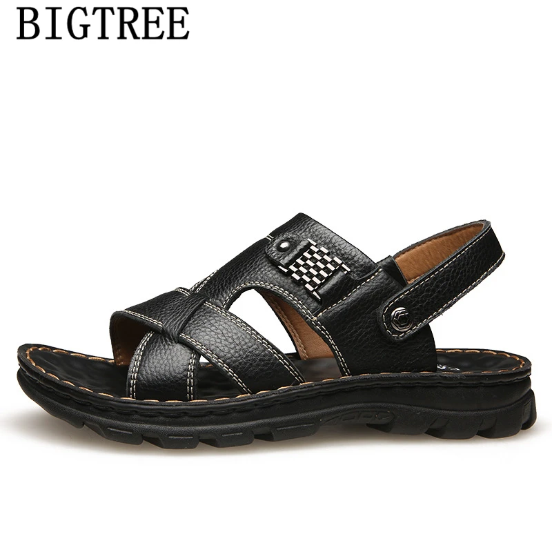Sandals Men Shoes Beach Summer Leather Genuine Designer Sandalet Zapatos De Hombre | Обувь