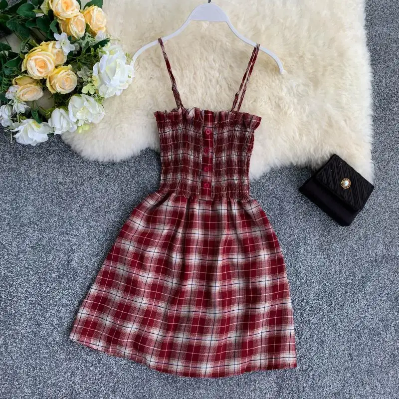 2019 новые модные женские комбинезоны винтажный клетчатый комбинезон топ-труба