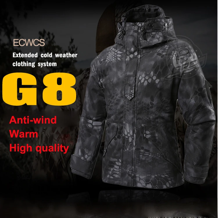 2017 Softshell M-65 зима G8 ECWCS флисовая куртка мужская ветровка тифоновый капюшон Полевая