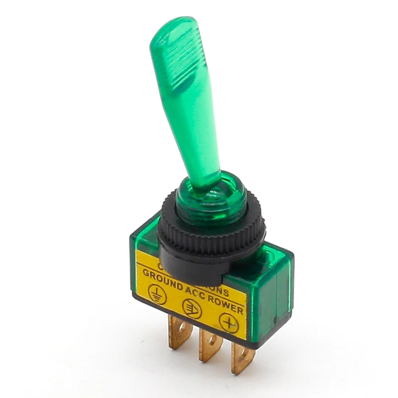 Автомобильный тумблер 3 Pin ВКЛ ВЫКЛ с лампой DC12V 20A|lamp switch|on-off toggle switchswitch lamp |