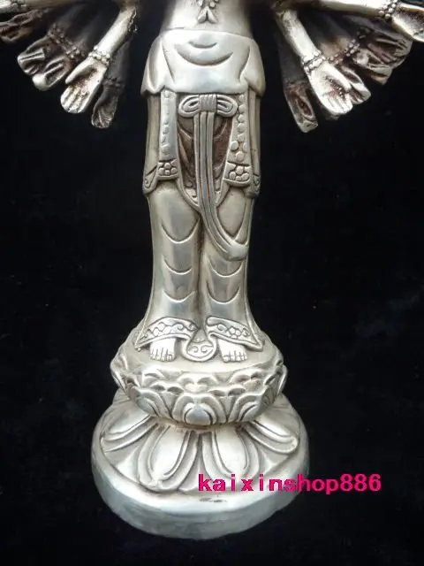 Женская Восточная фотостатуя buddist серебряная статуя 18C | Дом и сад