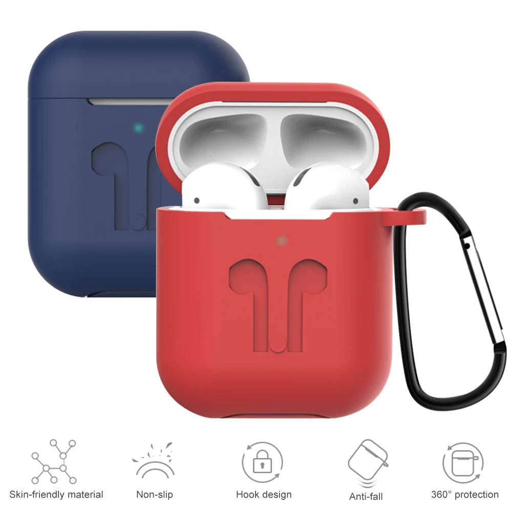 Для Apple Airpods 2 Чехол Мягкий силиконовый чехол для наушников s для Airpods 1 Air Pods чехол противоударный полная защитная оболочка Coque Fundas