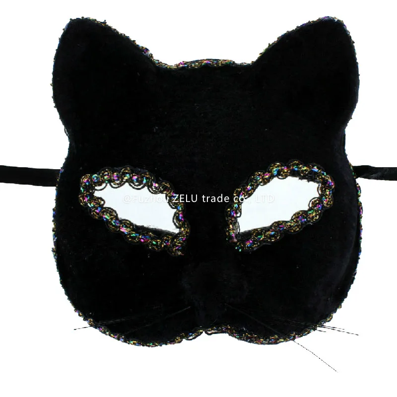 Zljq Творческий Хэллоуин Animal mask кошка Уход за кожей лица Маски для век Мода