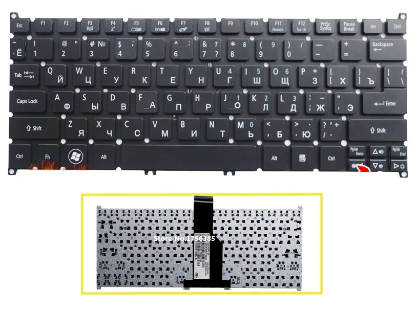 SSEA Новая русская клавиатура для Acer Aspire S3 371 S5 391 725 756 951 TravelMate B1 B113 без