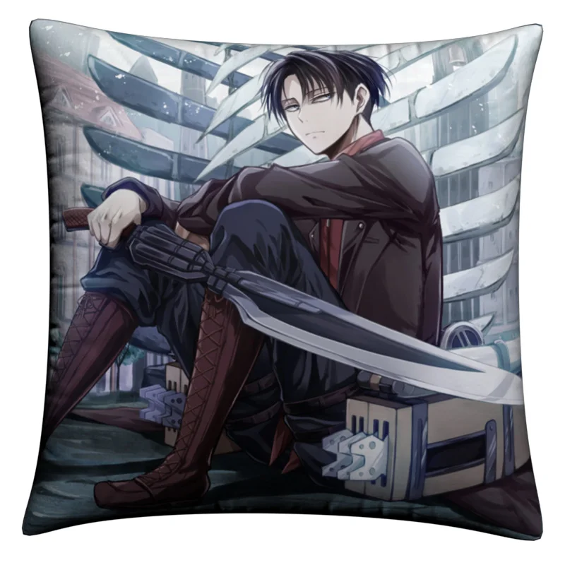 Японские Аниме подушки Attack on Titan Eren Mikasa Ackerman Levi наволочка для Бесплатная