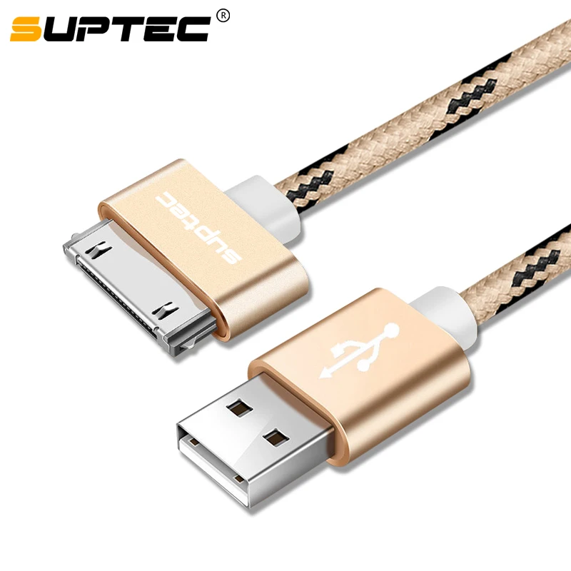 SUPTEC 2.4A USB кабель для передачи данных iPhone 4S 4 с нейлоновой оплеткой 30 Pin Быстрый