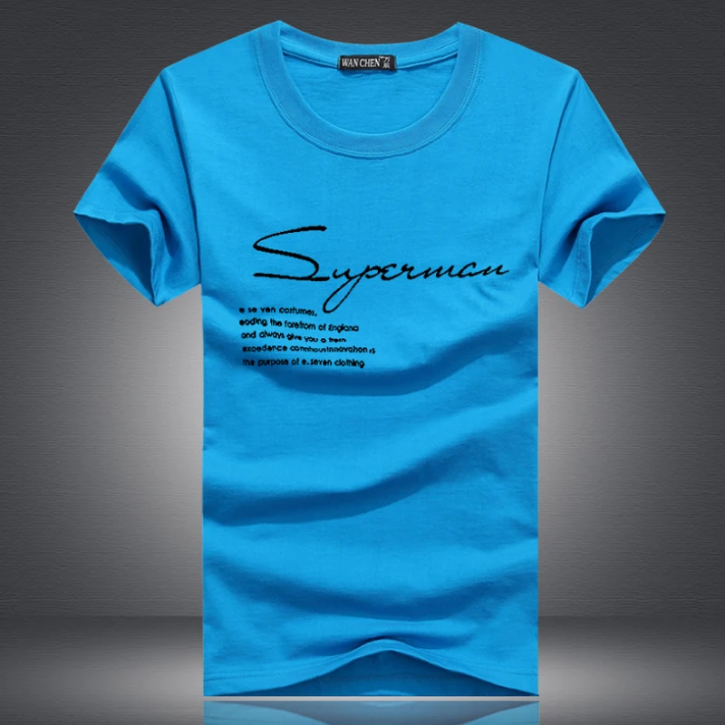 Мужская футболка с круглым вырезом летняя из чистого хлопка короткими рукавами в