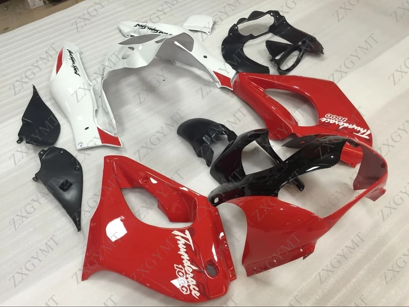 Обтекатели YZF1000R 1997 2007 Красный Белый Пластиковый обтекатель для YAMAHA 02 03 Abs Thunderace 04