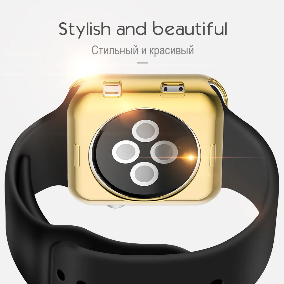 HOCO Мягкий ТПУ защитный чехол для Apple Watch series 3/2 красочный протектор чехол Ультратонкий 4 цвета 42 мм 38 мм