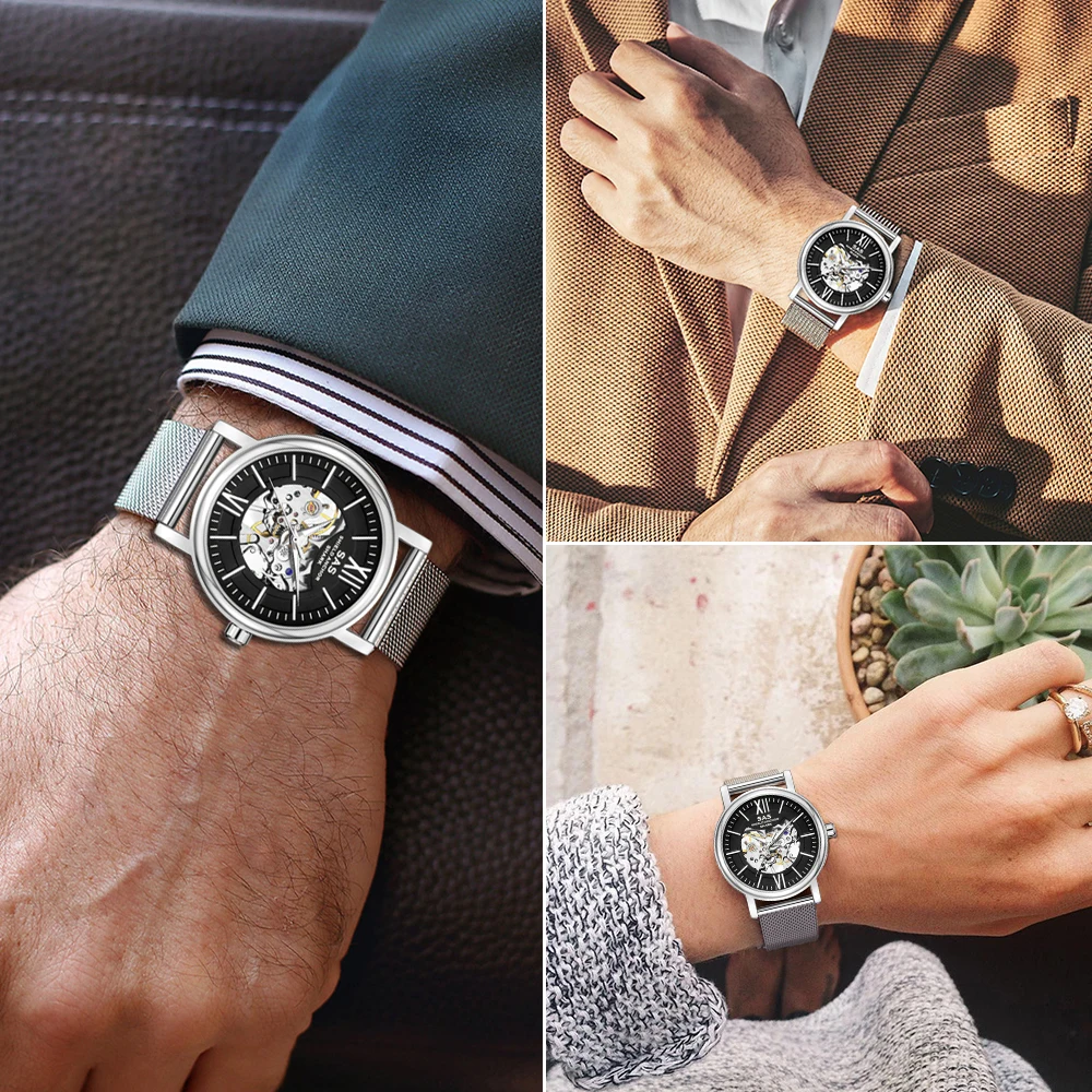 Reloj Hombre 2018 мужские роскошные механические часы с скелетом Топ Бренд золотые