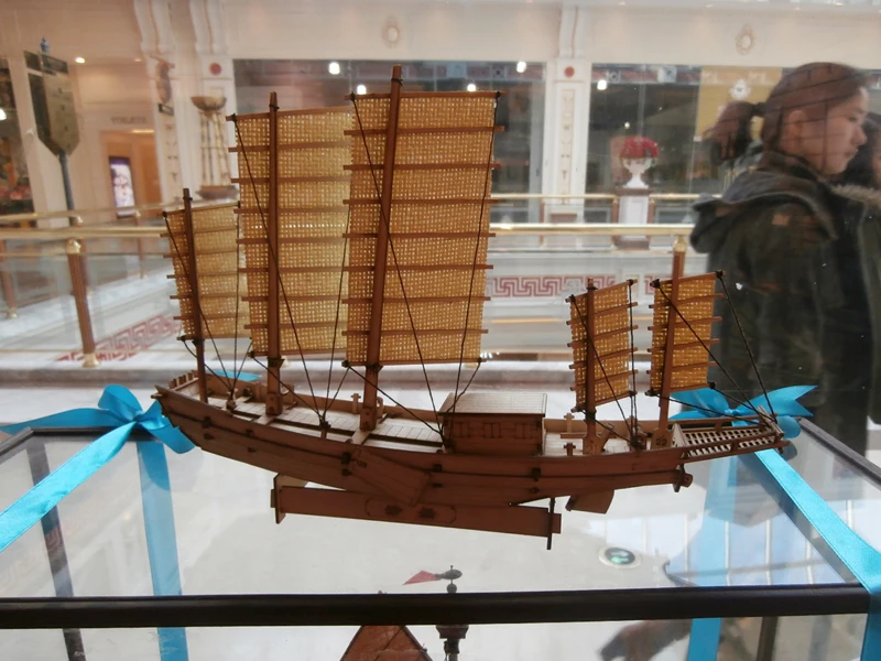N Scale комплект модели корабля модель лодки деревянный Китай парусник большой мусорный корабль модель доска из павловнии наборы Z006