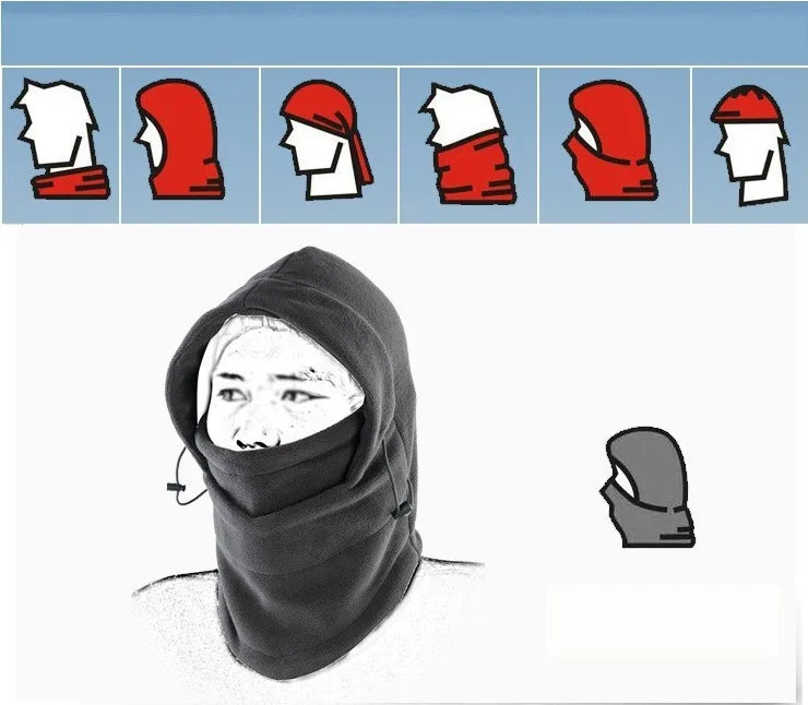 Уличная тактическая маска для лица зимний тепловой капюшон на все лицо походов