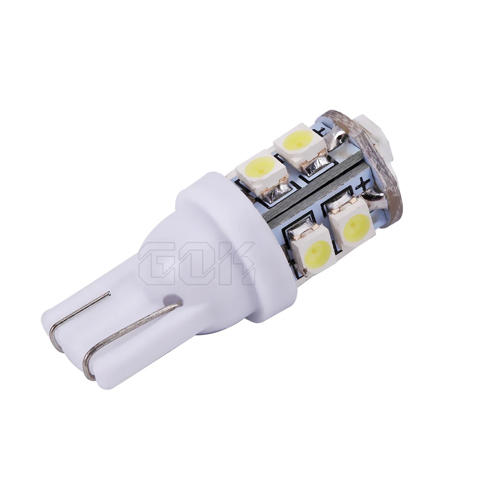 Оптовая продажа Автомобильные светодиодные лампы 10 шт./лот T10 10smd Led 1210 W5W 168 194 t10 10led
