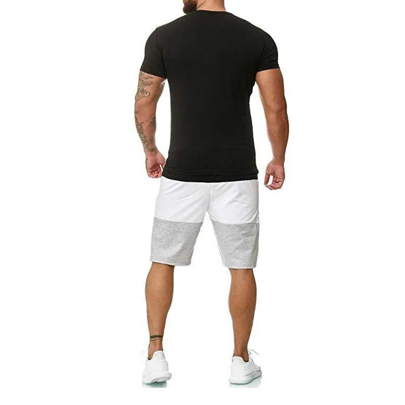 2019 новый мужской комплект в стиле пэчворк Беговые брюки для мужчин летняя