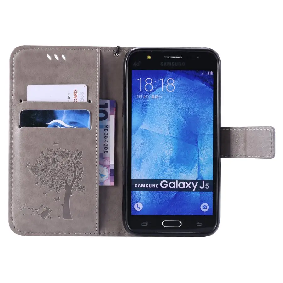 Чехол бумажник с магнитной застежкой кожаный чехол для Samsung galaxy J5 2016 J510 J510F 2015 J500 3D