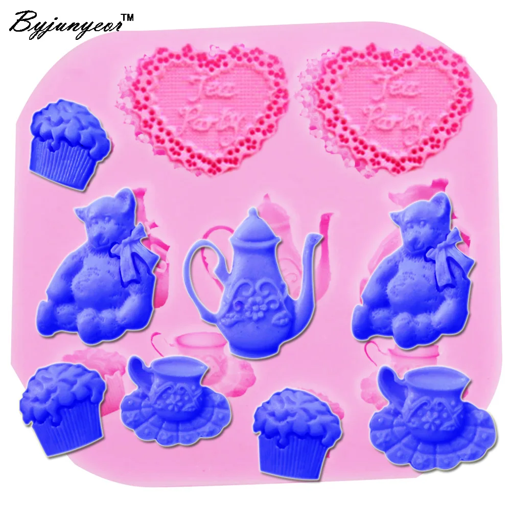 Силиконовая форма Byjunyeor F1170 для чая с надписью Love tea УФ-полимер инструменты