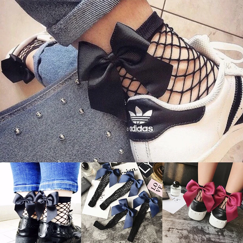 Лето 20191 модные женские сетчатые носки с оборками кружевные жемчугом в стиле