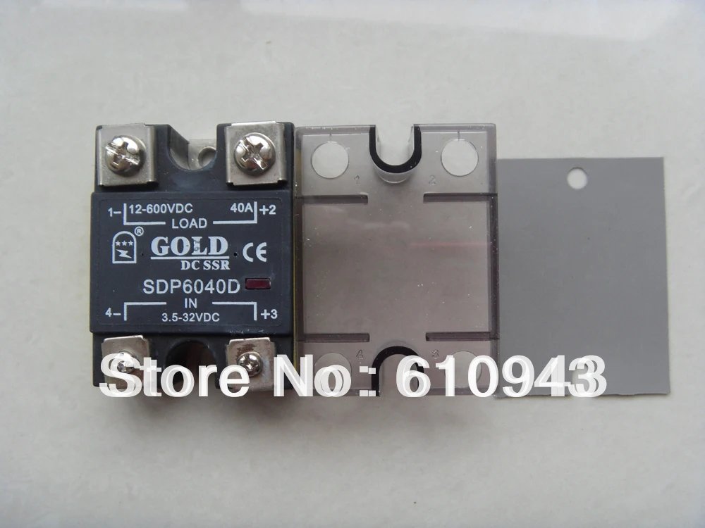 SDP6040D 40A SSR напряжение нагрузки: 12 600VDC управление votlage: 3 5 32 В постоянного тока или