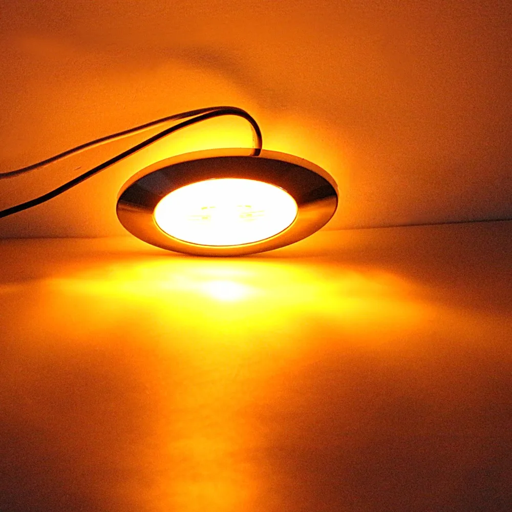 Keyecu Янтарный мини овальный светодиодный супер яркий Боковой габаритный фонарь с