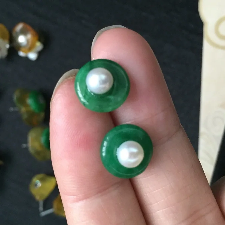 

925 sterling silver nail hypoallergenic earrings handmade pearl fashion earrings