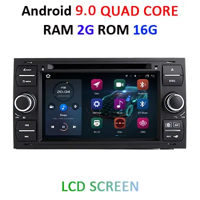 9.0 2G 16G LCD-B Ips 64G Android 9,0 2 DIN Автомобильный dvd-плеер для Ford Mondeo S-max Фокус C-MAX Galaxy Fiesta форма Fusion Transit Подключение gps стерео - Цвет: 9.0 2G 16G LCD-B