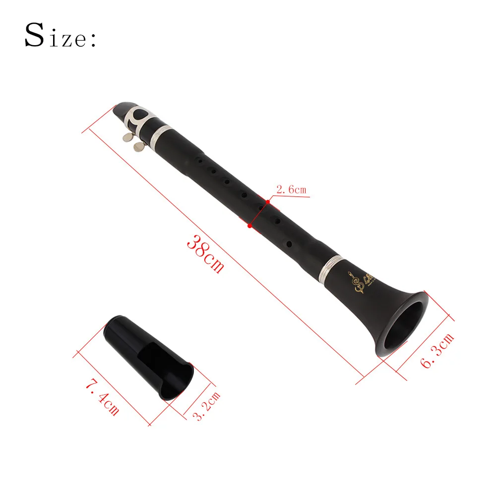 LADE Mini Bb B плоский кларнет Clarionet с салфеткой для чистки сумка переноски инструмент