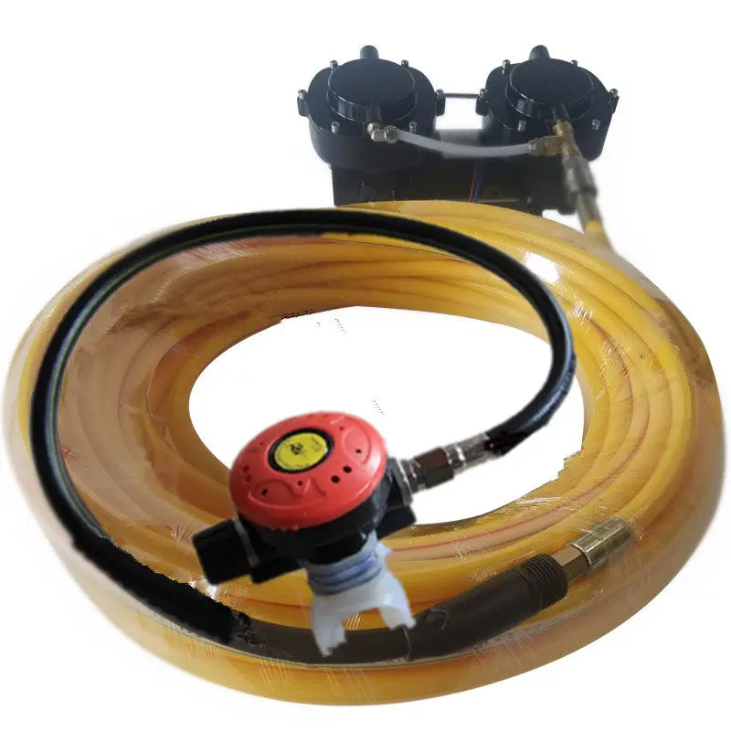 Дайвинг кальян 12A12v 24v 160w безмасляный электрический мембранный вакуумный насос для третьей системы серфаза для легкого дайвинга с регулятором шланга