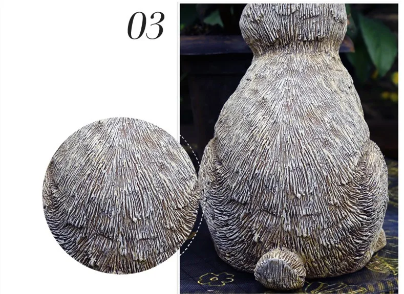 Resin Art Decoration Cartoon Sculpture Decoration Simulation Animal Rabbit Garden Decoration Outdoor Oraments