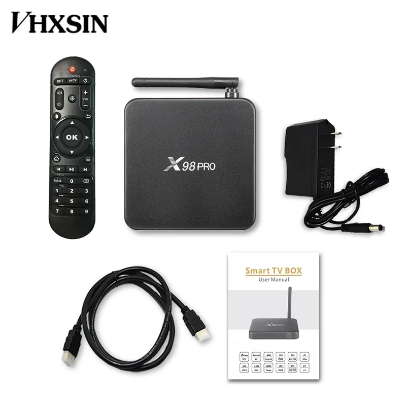 VHXSIN 10PCS/LOT X98 PRO Smart TV Box 3GB 32GB Android 7.1 Amlogic S912 Octa Core 2.4G/5GHz | Электроника