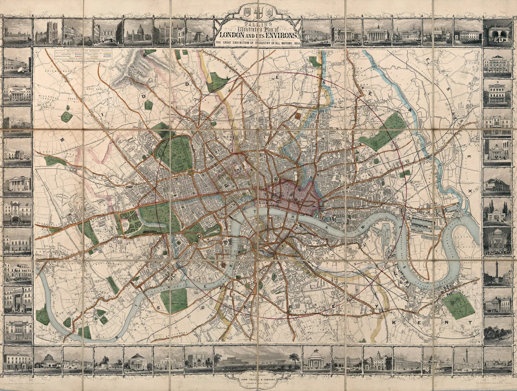 Винтажные карты мира плакаты Флоренции (1835) классические картины на холсте