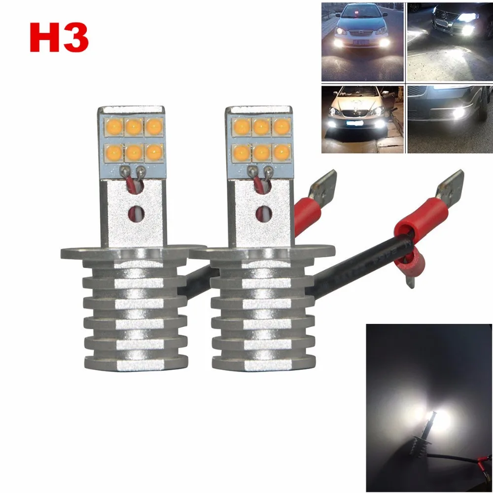 Par Lampada Led H1 H3 12 cree chip Leds 60W Efeito 12v Farol De Milha /luz de neblina|led h3|lampada led h312 |