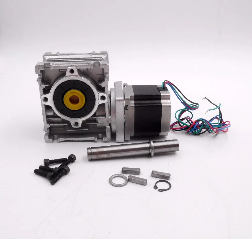 NEMA23 червячная передача шаговый двигатель RV30 червячный редуктор соотношение 20:1