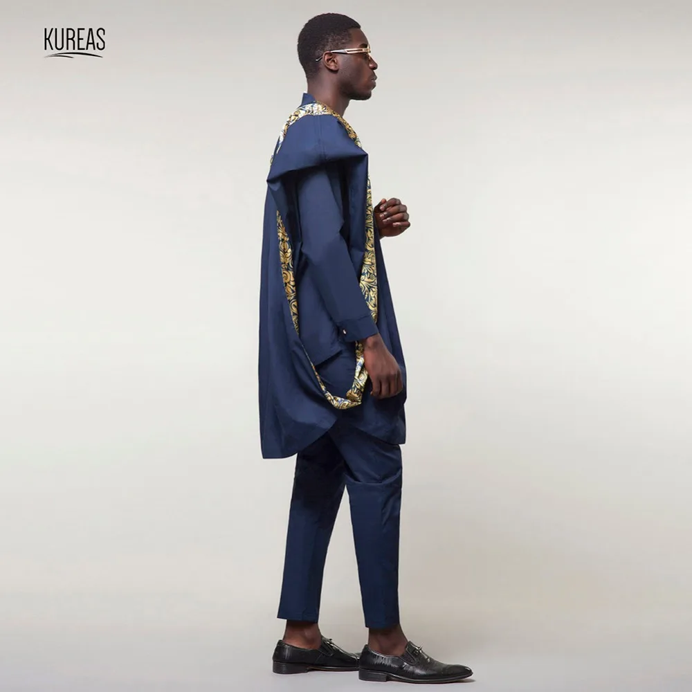 Kureas Agbada африканская Бубу мужская одежда традиционный Дашики 3 шт набор Племенной наряд вышивка формальный наряд Одежда