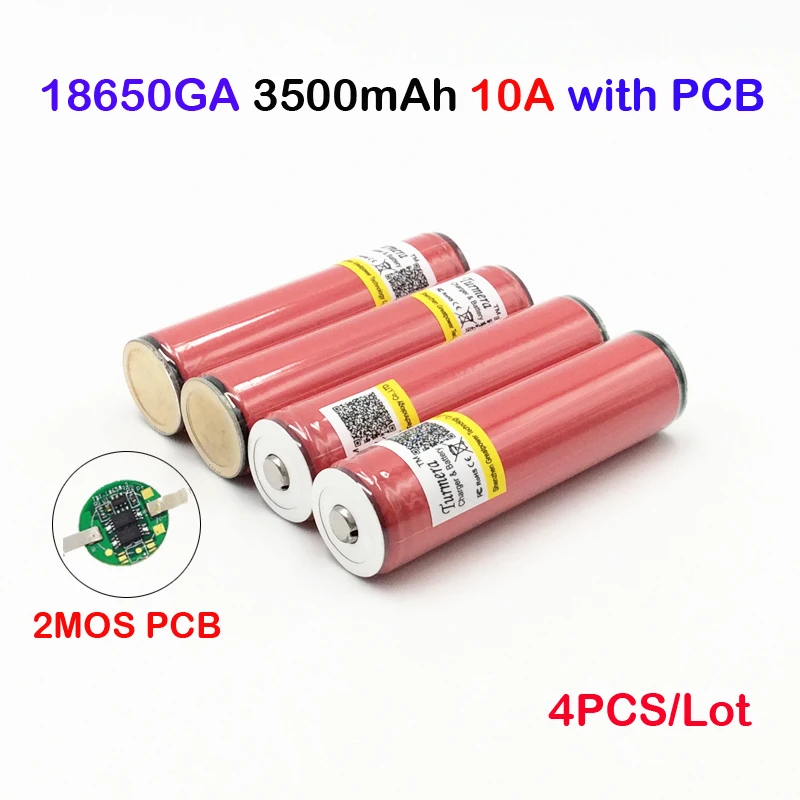 Ncr18650ga 18650 3500 мАч аккумулятор для 18650ga литий-ионный 3 6 В 10 А разряд плоский верх