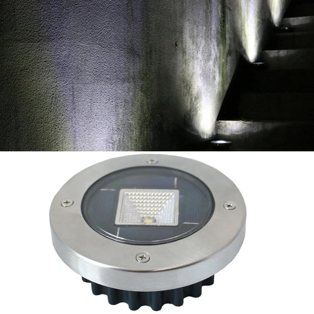 Solar Path Lights LED Solar Power Buried Light Ground Lamp Outdoor Path Way Garden Decking Underground Lamps solar garden light - Испускаемый цвет: White