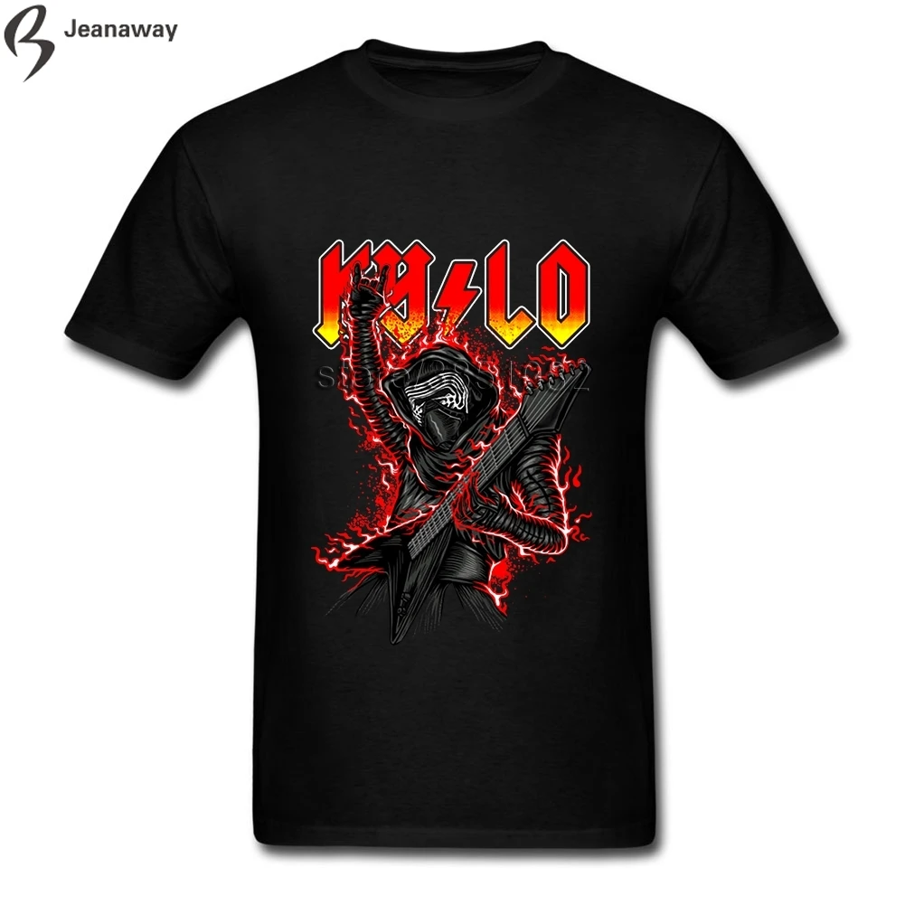 Хип-хоп кайло-kylo Rocks Для мужчин и мальчиков футболки черный короткий рукав