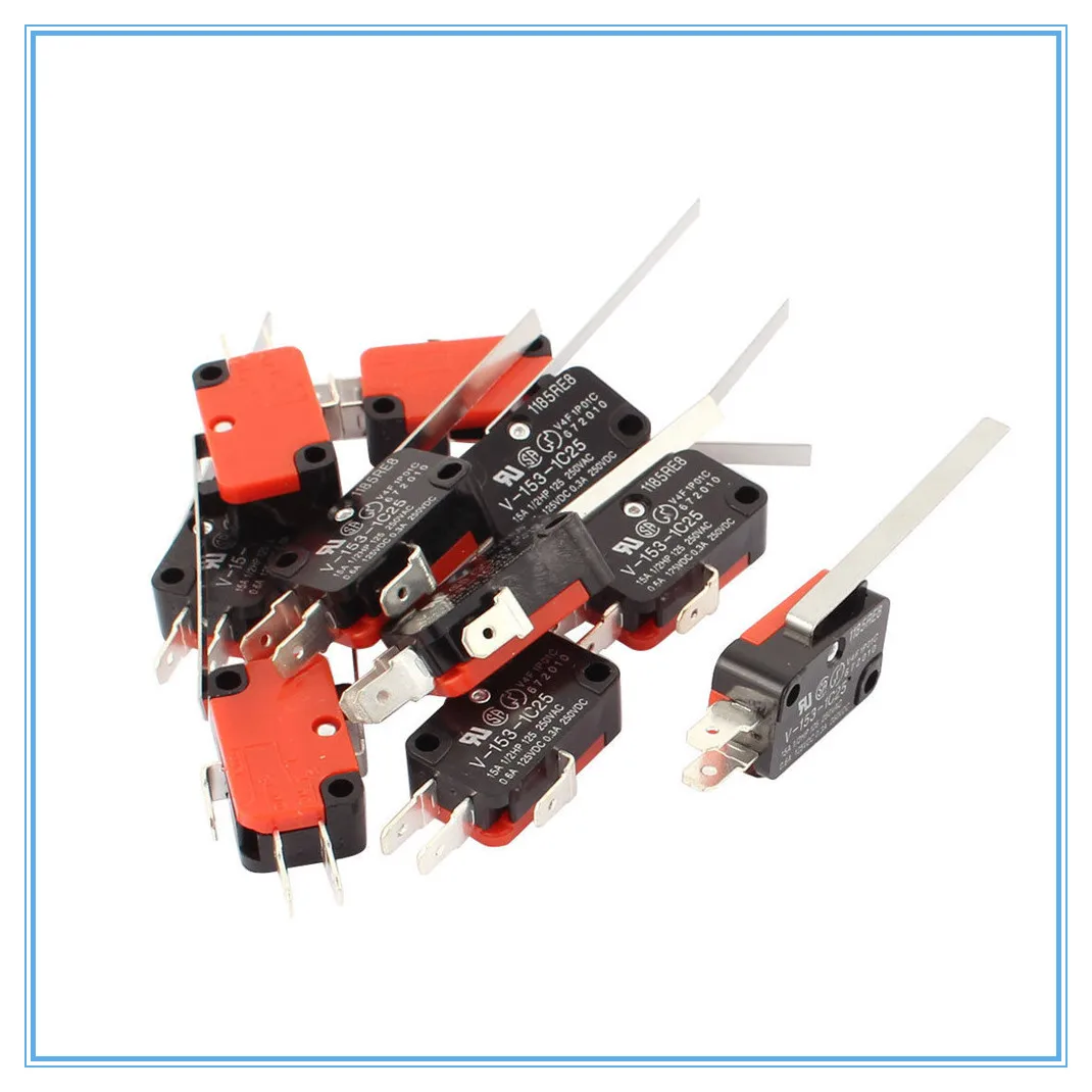 Микро Концевой выключатель SPDT 27x16x10 мм 10 шт. 3 клеммы мгновенный V 153 1C25|terminal