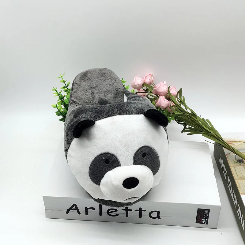 Bear Cute Animal Slipper For Women Girls Fashion Kawaii Fluffy Winter Warm Slippers Woman Cartoon House Slippers Funny Shoes