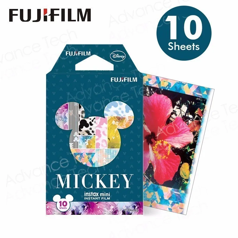 2017 Новый оригинальный Fujifilm Instax Mini Микки Маус новый. Пленка 10 листов для polariod