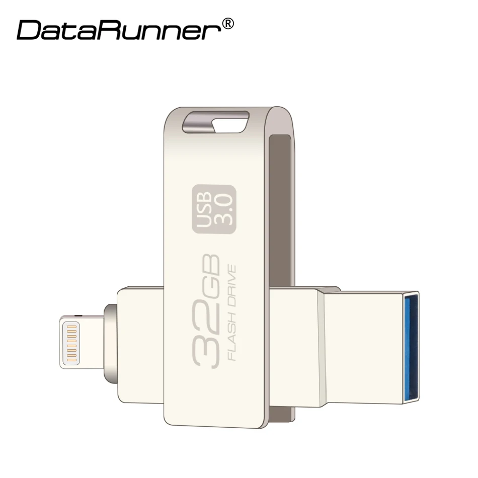 DataRunner OTG Usb флеш накопитель 128 ГБ 8 16 32 64 Гб внешний 2 в 1 USB флешка 3 0 флэш диск|USB