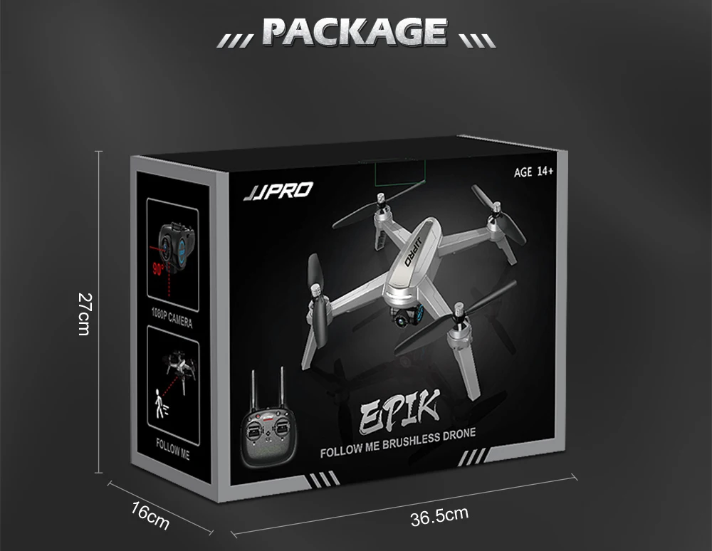 JJRC JJPRO X5 Brushless Motor 5G WiFi FPV RC Drone GPS Positioning Altitude Hold Follow Me Drone Professional with 1080P Camera