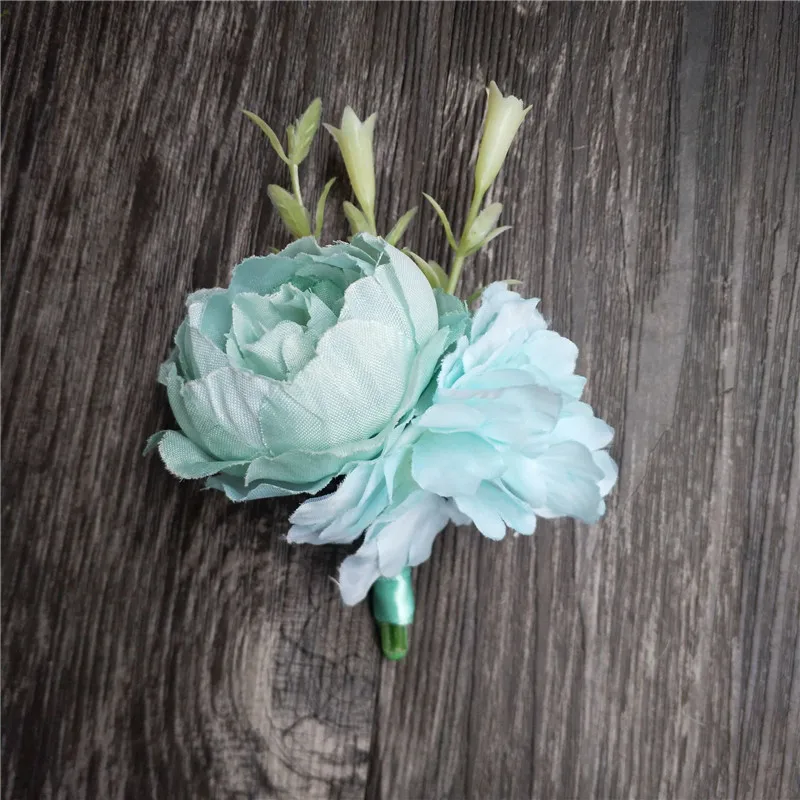 Искусственный цветок розы Жених Бутоньерка человек корсаж Buttonholes отец брат