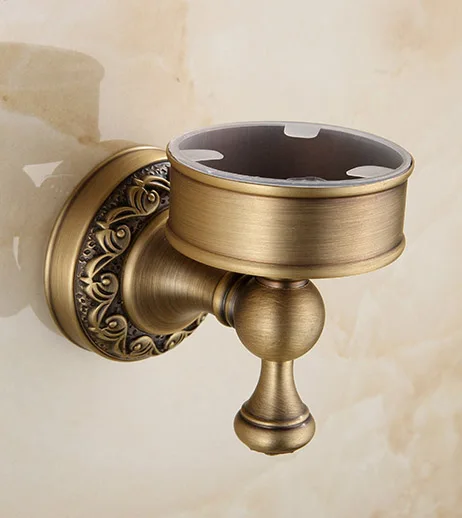 Holder for Brush Держатель для туалетной щетки для ванной комнаты, античный латунный Цвет, твердый латунный материал, настенный, Традиционный европейский тип для отеля - Цвет: Holder for Brush